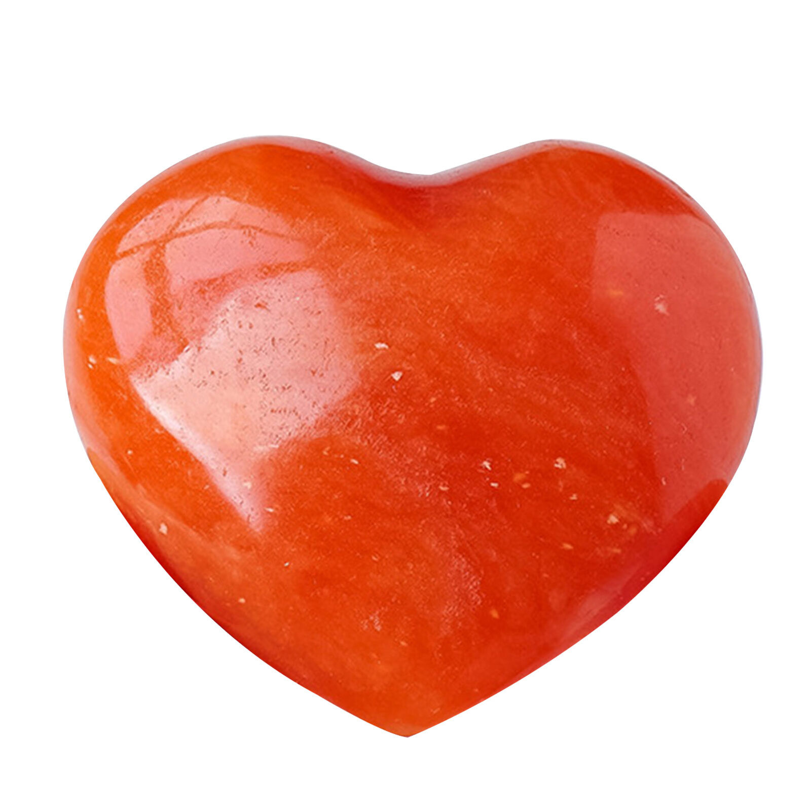 1pc Red Aventurine Crystal Heart Shape Red Healing Crystal Palm Stone Gift
