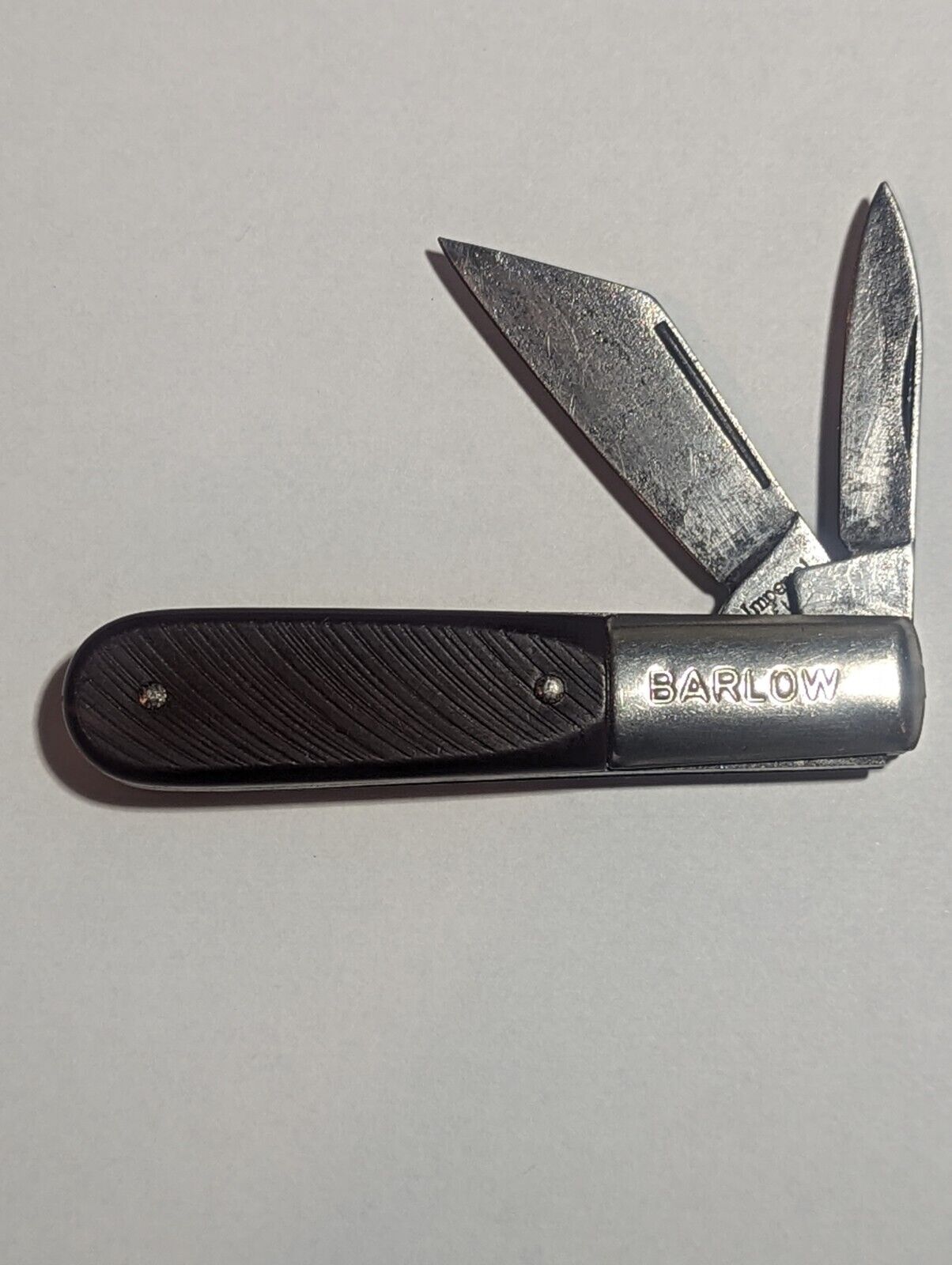 Vintage Barlow Imperial Ireland , 2 Blade Pocketknife, Carbon Steel 