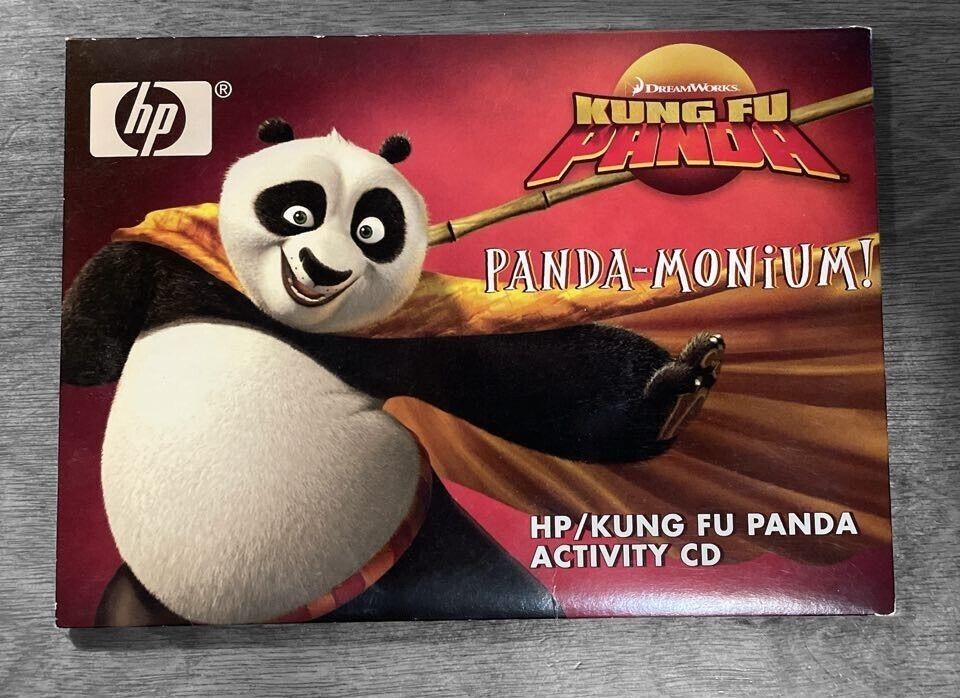 KUNG FU PANDA Panda-Monium HP ACTIVITY CD DreamWorks 2008 SEALED