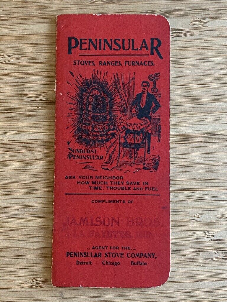 Vintage Peninsular Stoves Ranges Furnaces Advertising Pocket Notebook 