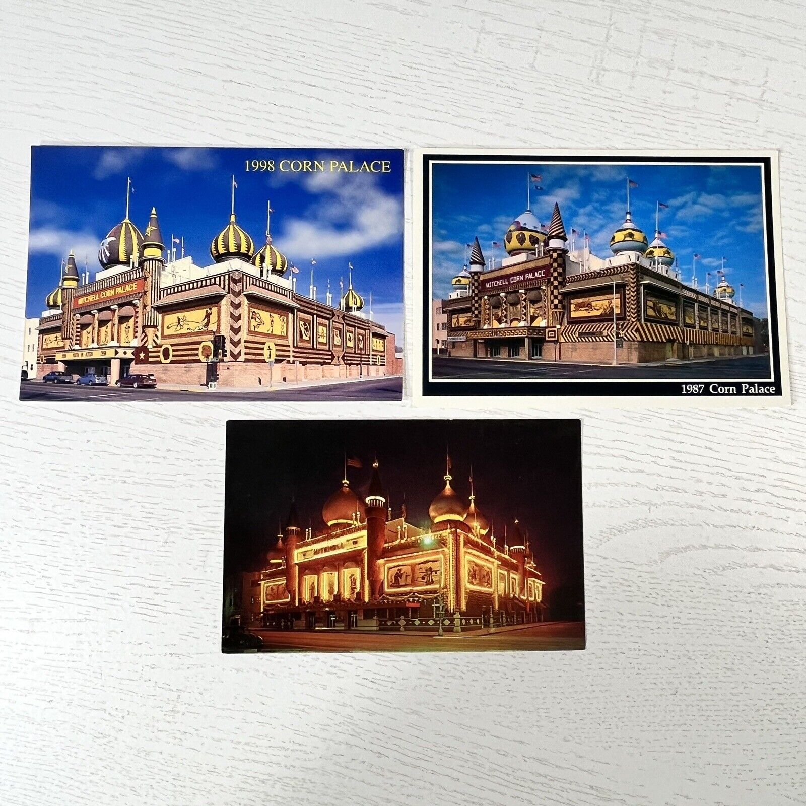 Vintage Mitchell, SD Postcards Lot of 3 Corn Palace South Dakota Unposted Chrome