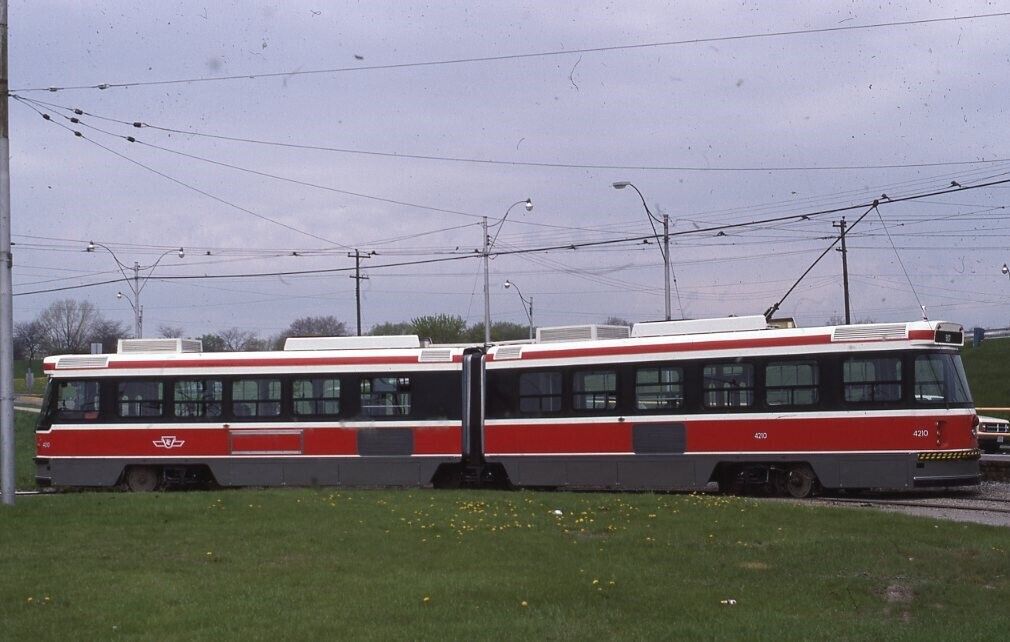 TTC Streetcar Trolley TORONTO ON Area Original 1988 Photo Slide
