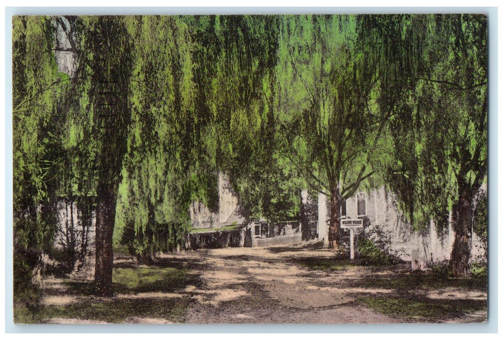1946 Scenic View Up Hill Cottages Willows Lancaster Pennsylvania Posted Postcard