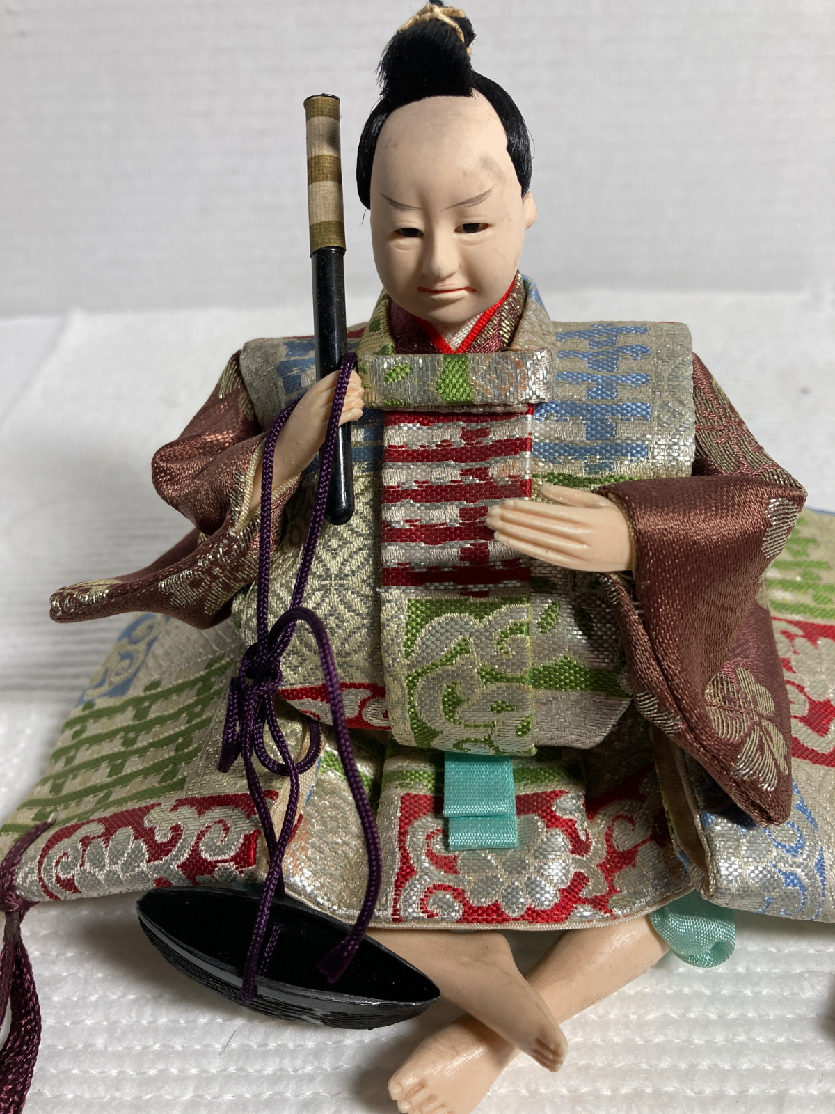Vtg. Warrior Japanese Samurai Doll in Traditional complete Uniform