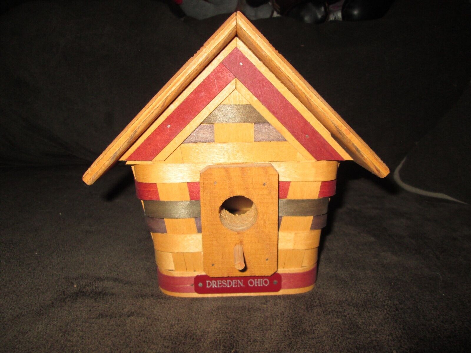 DRESDEN POTTERY CO PATIO BASKETS Handcrafted Basket Weave Bird House 1999