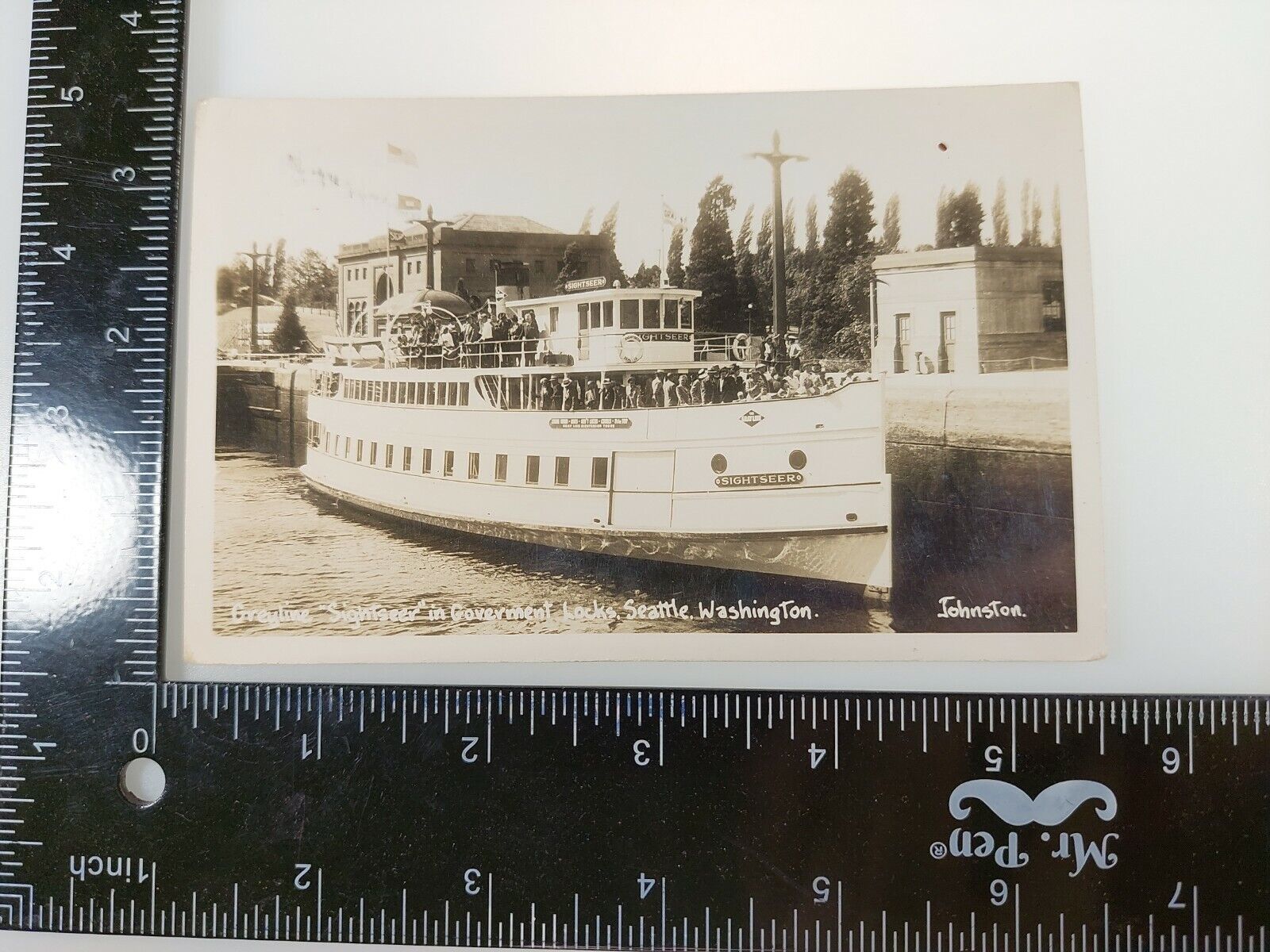 RPPC Greyline Sightseer Steamboat SEATTLE WA Washington Real Photo Postcard