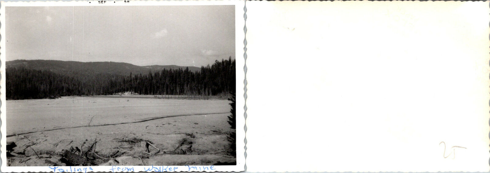 1956 Walker Mine CA California Nature Mountains Abstract FOUND B+W Photo 0111