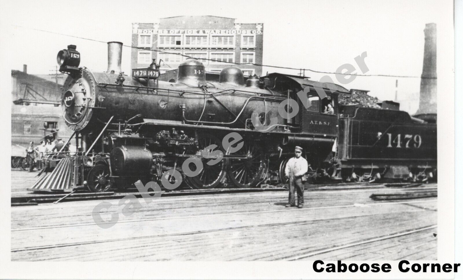 AT&SF Atchison Topeka & Santa Fe Railway #1479 B&W Photo (2237)