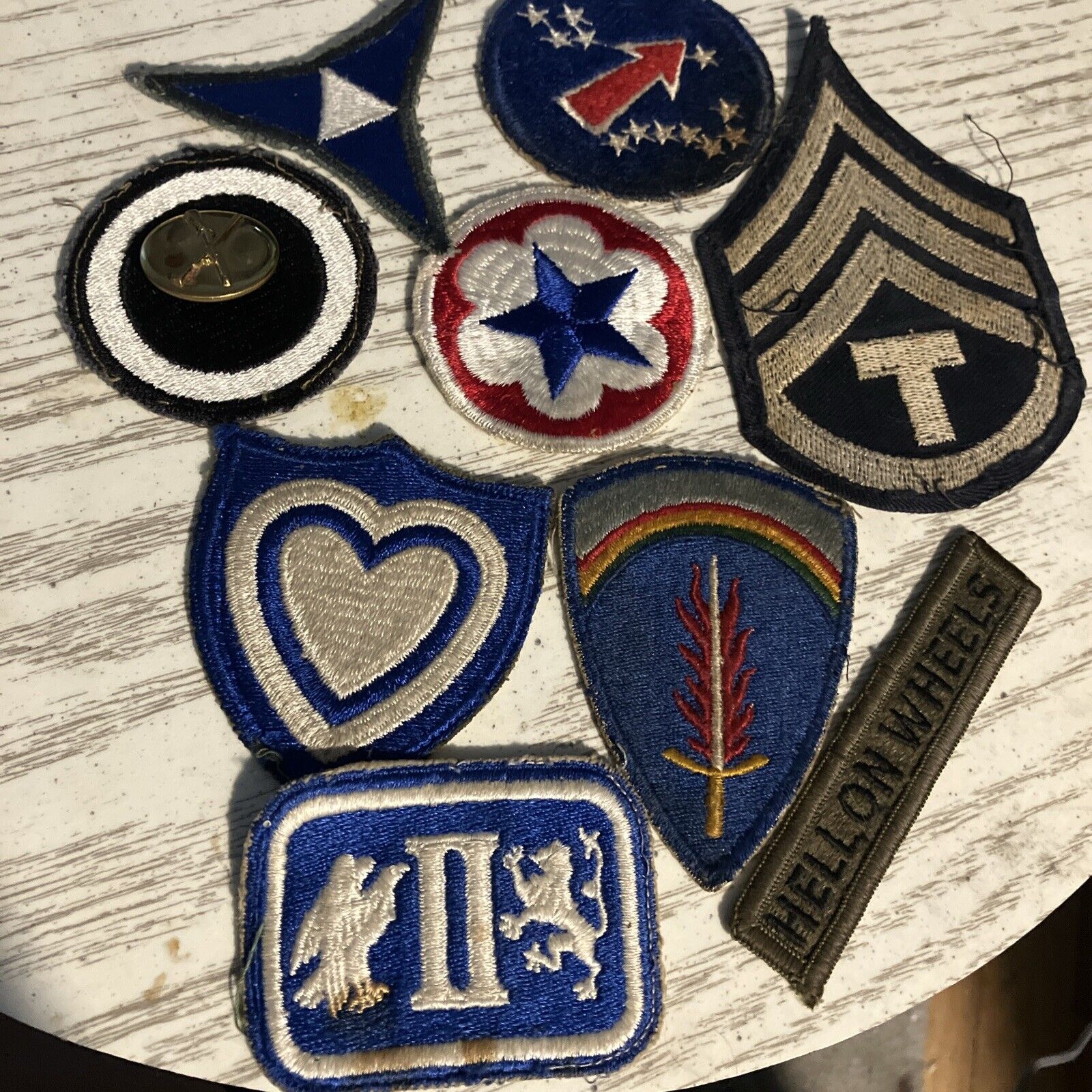WW2 Patches Lot (9)  Nice Variety And Colors , 100% Original