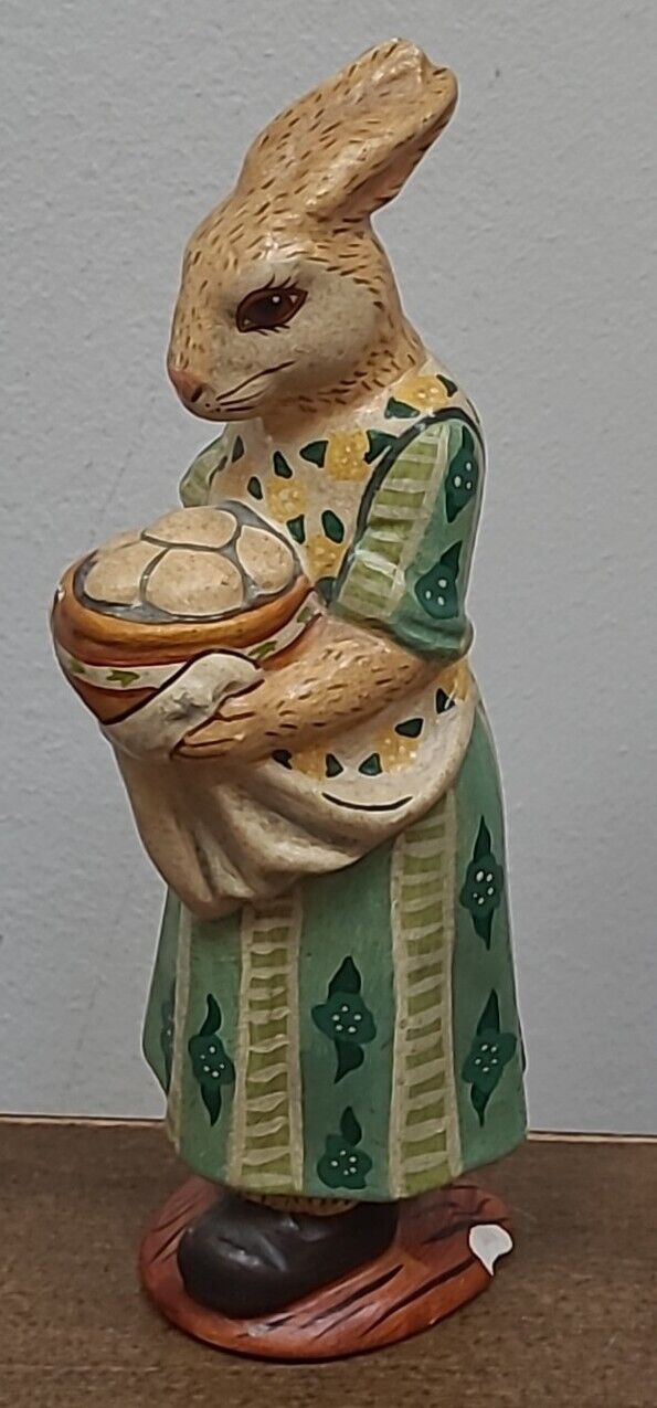 Vaillancourt Folk Art Bunny Rabbit with Bowl of Hot Eggs #276 - Limited Edition