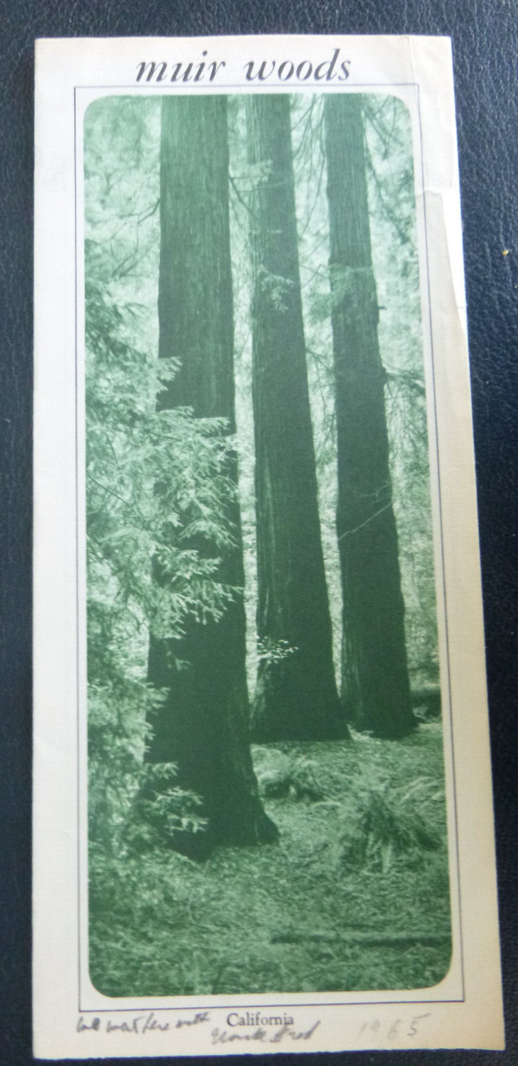 1969 Muir Woods National Monument  California vintage brochure & map
