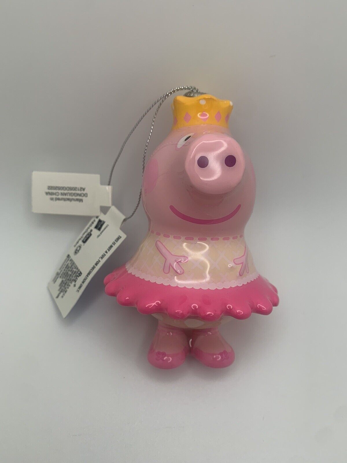 Peppa Pig Decoupage Ornament Christmas Tree Decor Ballerina Pink Crown Tutu 4\