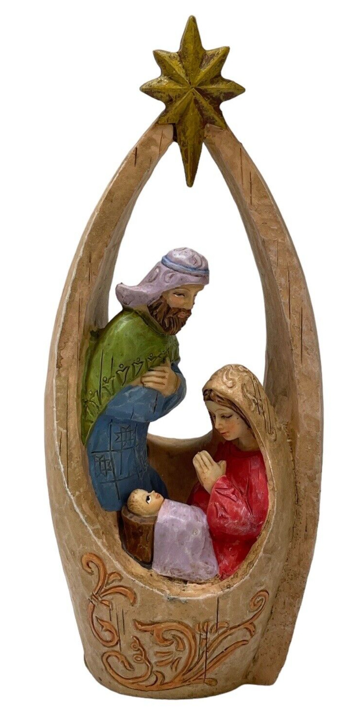 Nativity Holy Family Figurine Resin Christmas Decor W8043 by Tii Collections