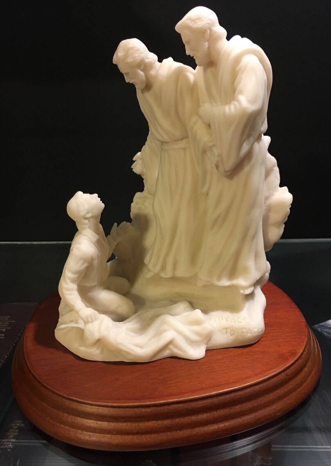 Beautiful Depiction of Joseph Smith in White Cultured Marble LDS Sculpture