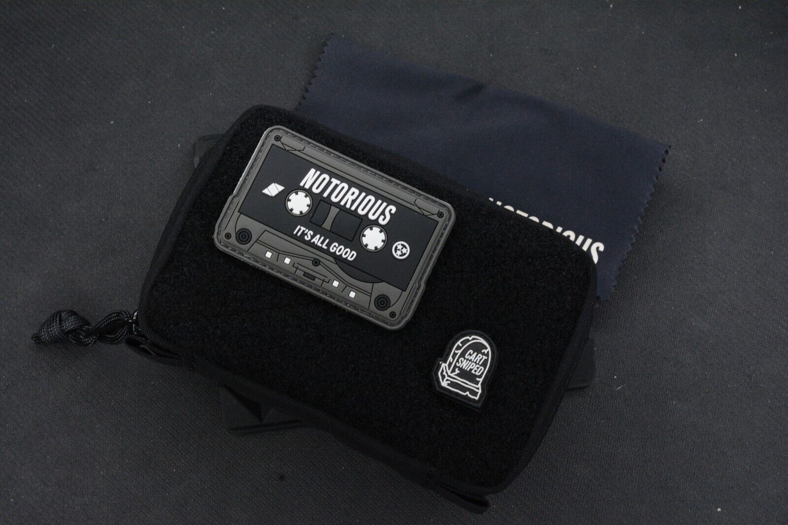 Notorious EDC “All Good” Pouch BLACKED OUT w/ EXC Mixtape & Cart Sniped Patches