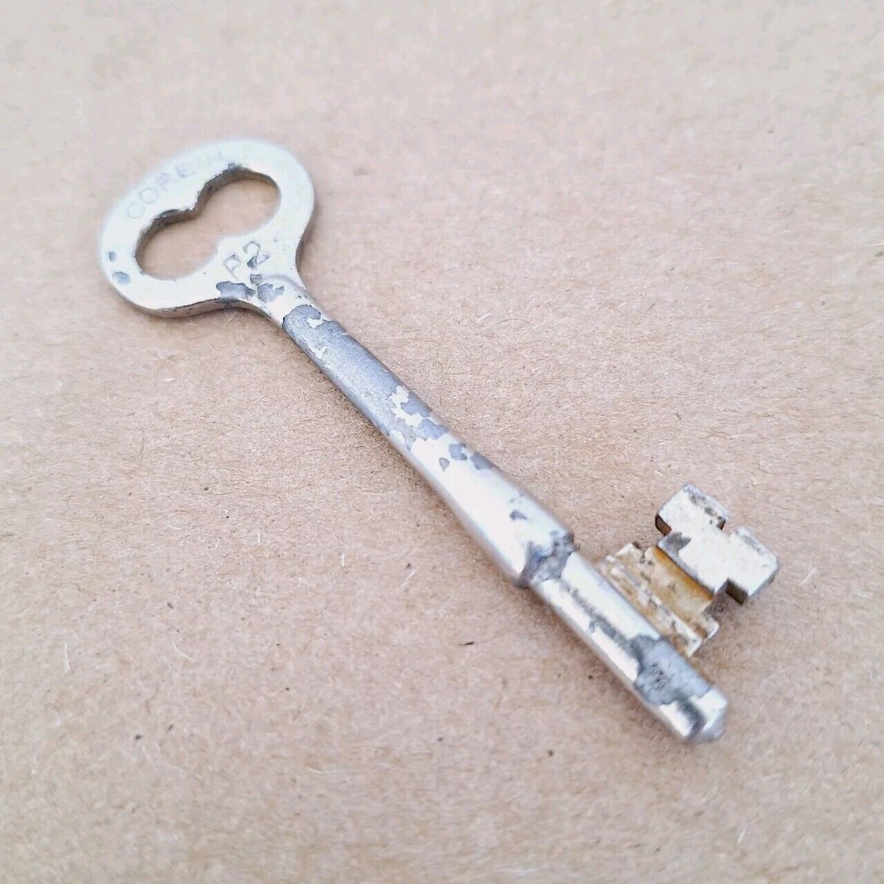 Vintage Corbin Mortise Lock Skeleton Key 2.75 Inch Marked P2