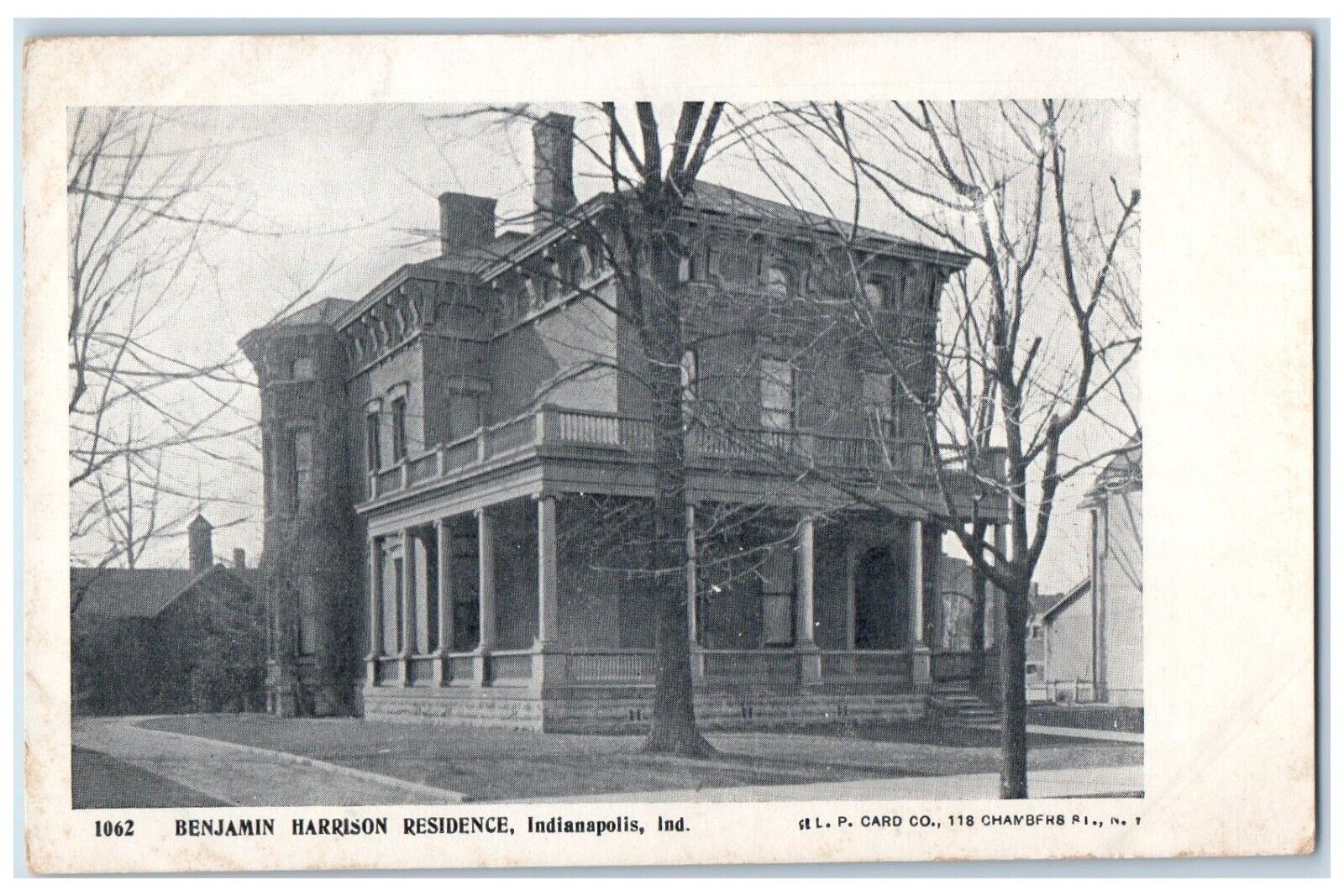 c1905 Benjamin Harrison Residence Indianapolis Indiana Vintage Antique Postcard
