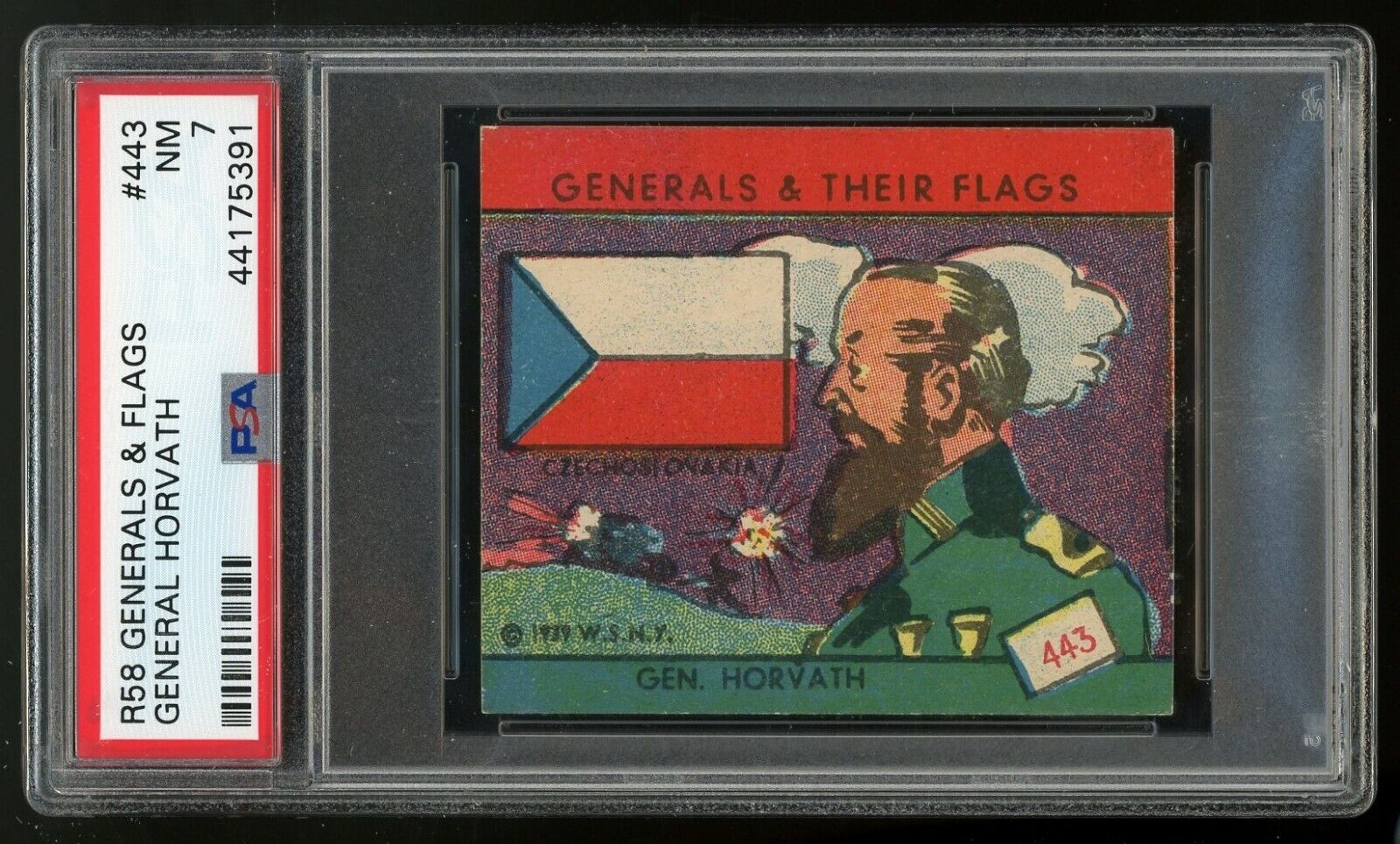1939 R58 Generals & Flags #443 General Horvath PSA 7 NM #44175391