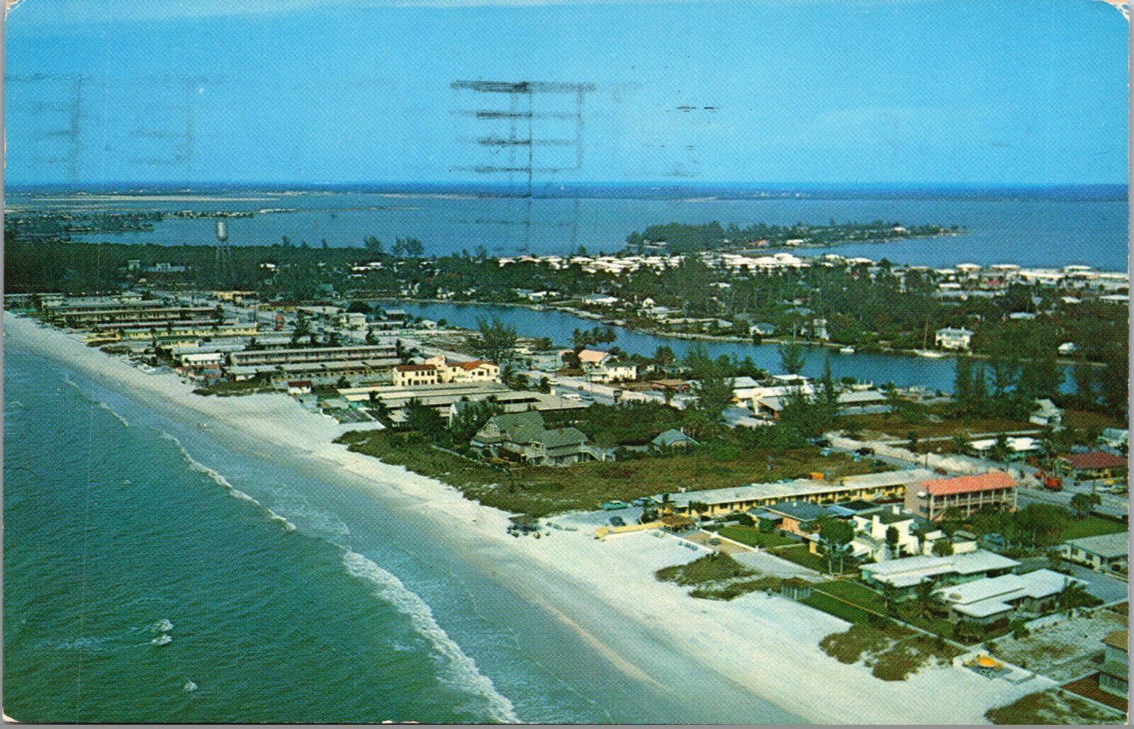 Vtg 1960s Aerial View of St Petersburg Beach Florida FL Postcard
