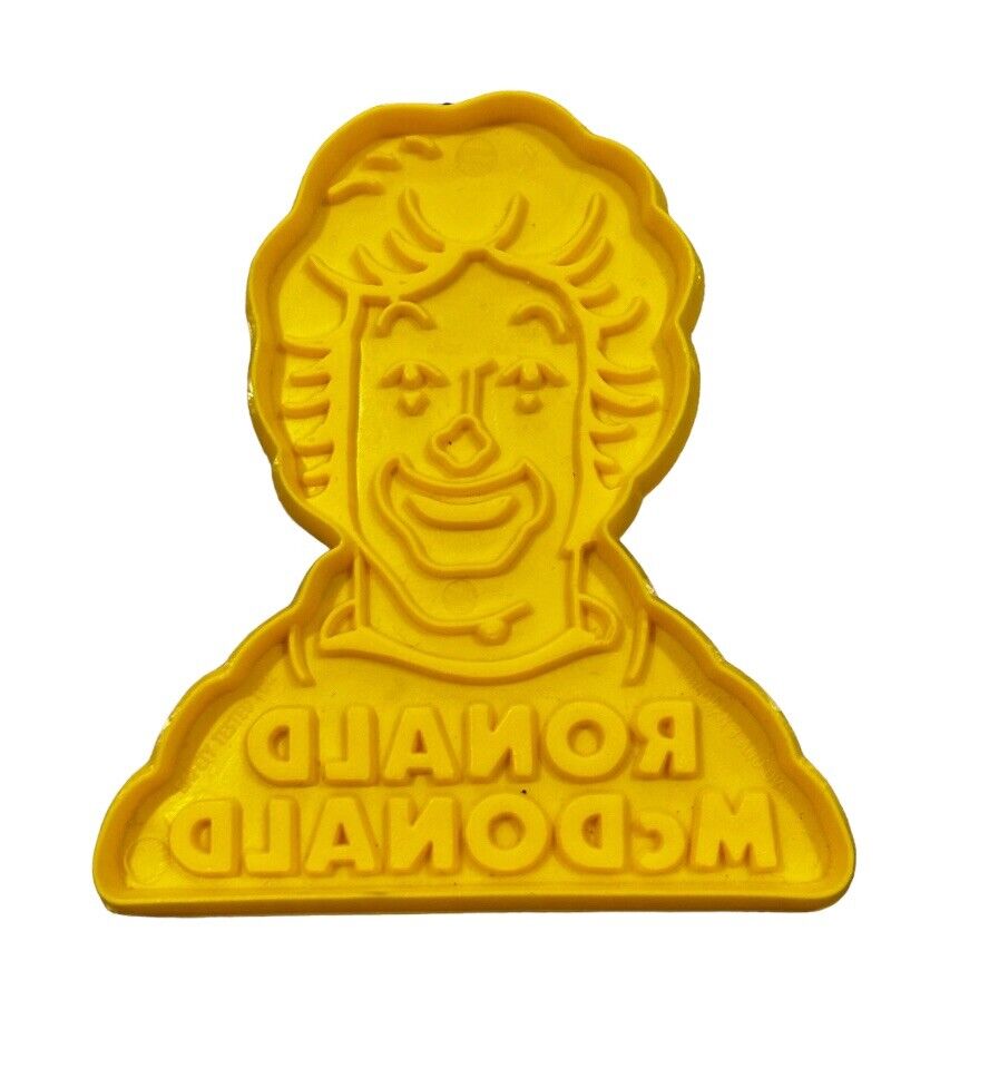 Vintage 1980 Cookie Cutter Ronald McDonald Yellow Plastic Collectible 80s Gift