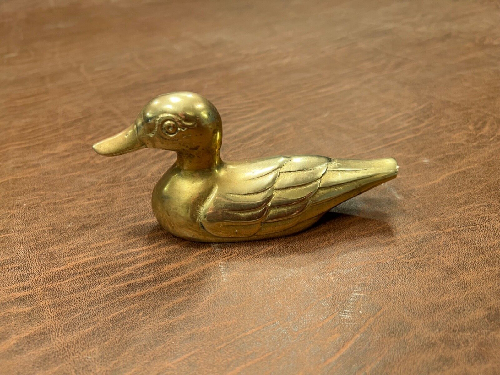 Vintage Brass Duck Figurine - 6\