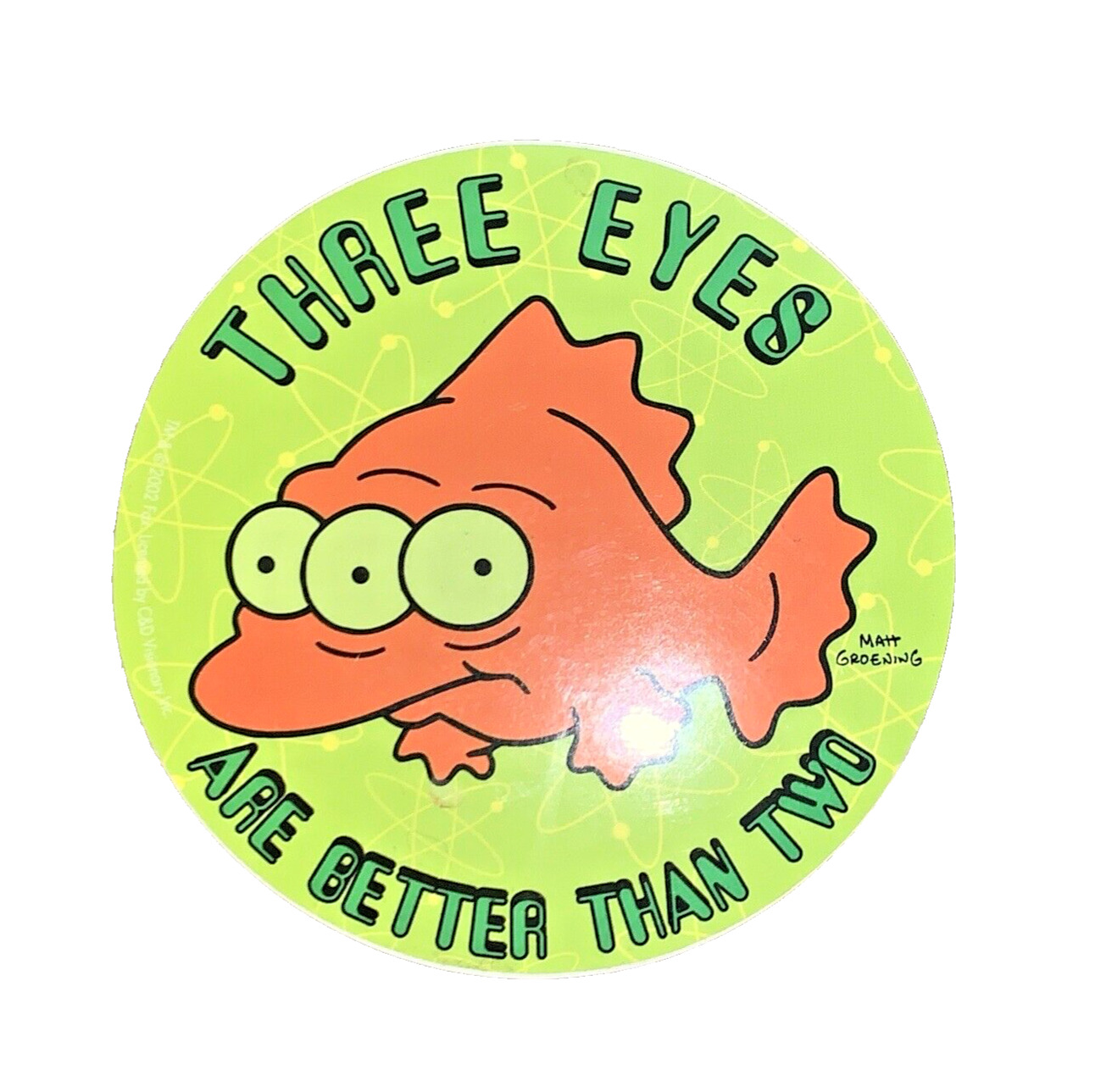 The Simpsons Big Sticker Blinky Three Eyes Are Better Than Two New Vintage