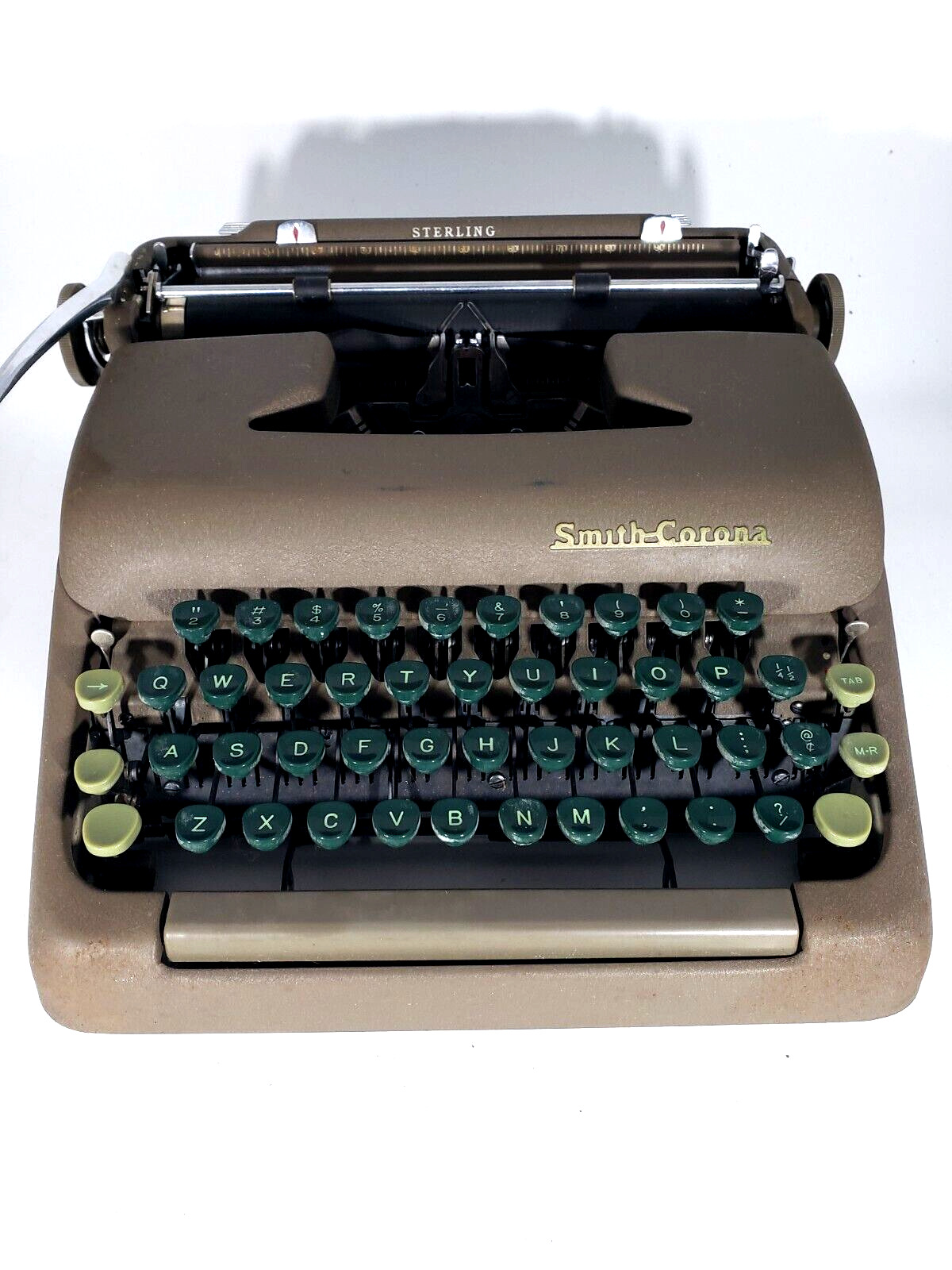 Vintage Smith Corona 1949 Sterling Portable Typewriter W/Case , Floating Shift