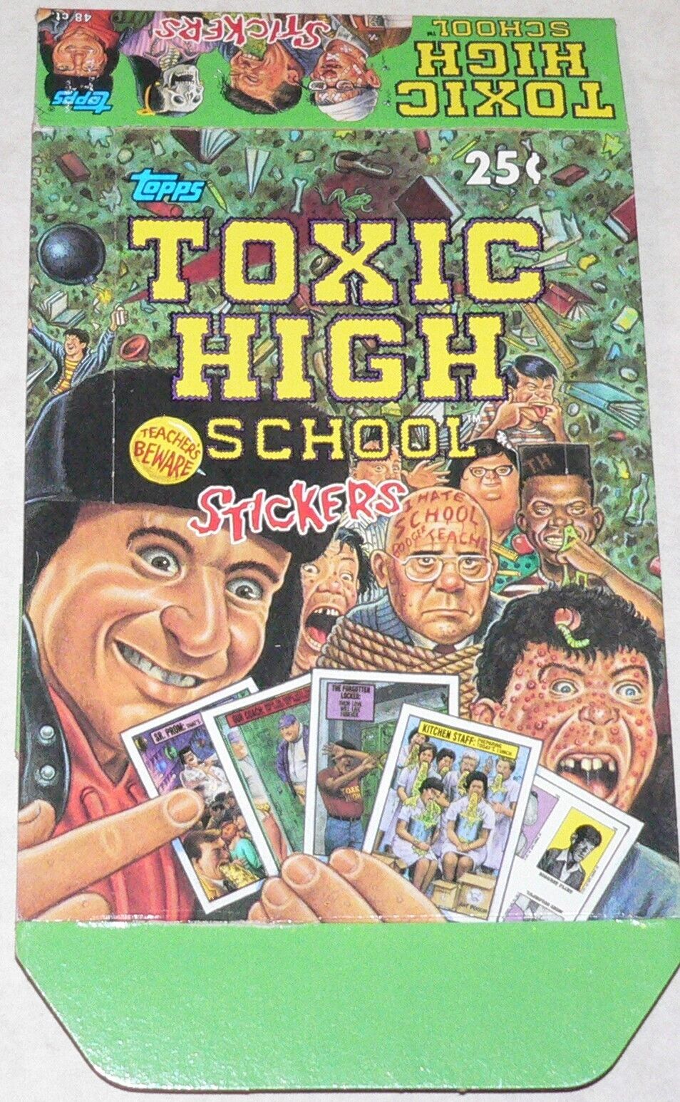 Toxic High by Topps in 1991. Empty card box.