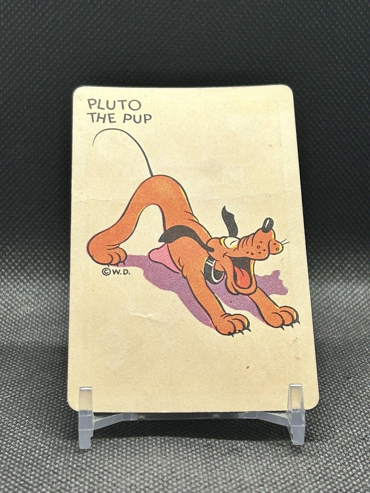 1937 Whitman Mickey Mouse Old Maid Card - Pluto The Pup  Walt Disney