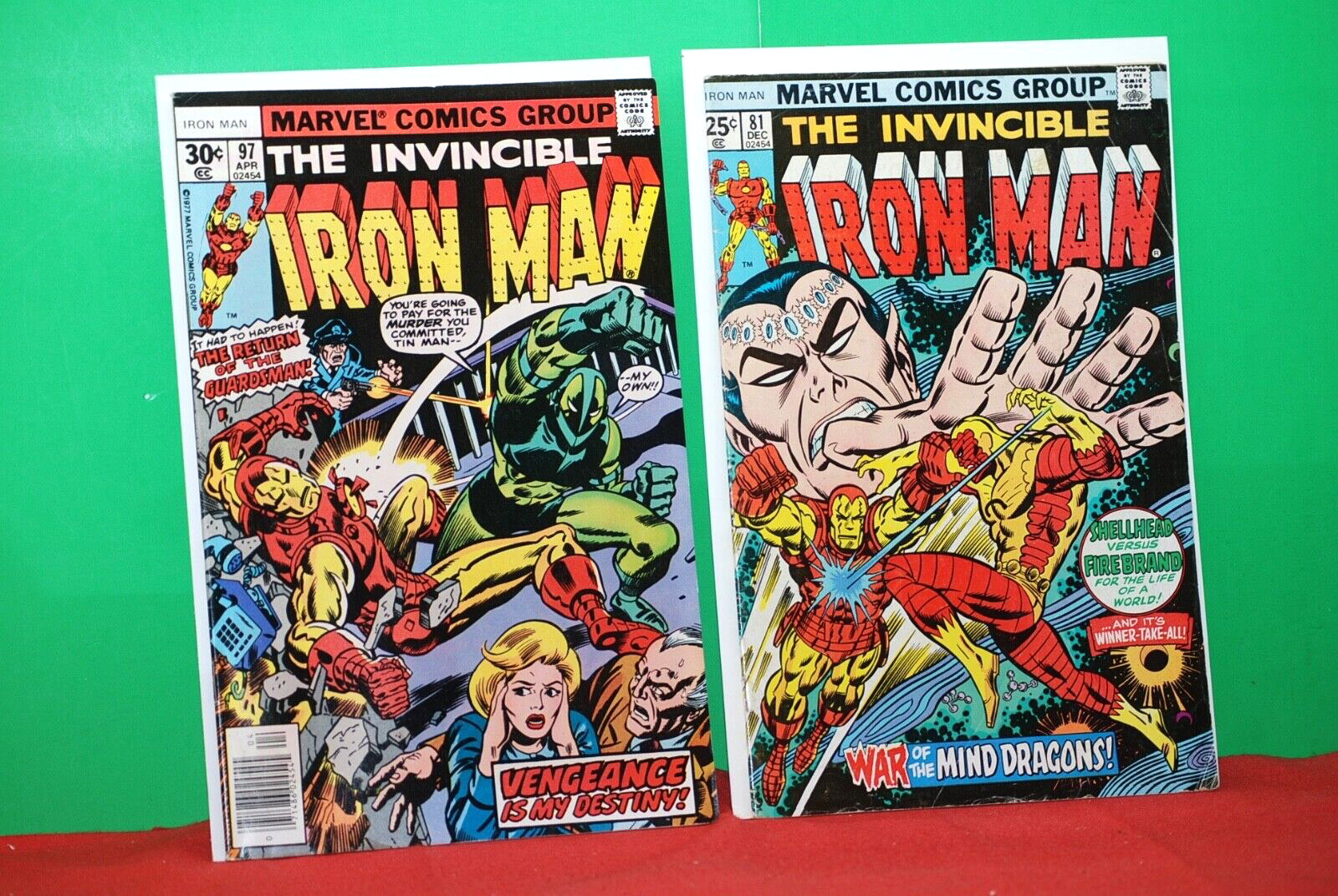 IRON MAN #81 and 97  1975/77 Marvel  JACK KIRBY COVER ART-Nice Books