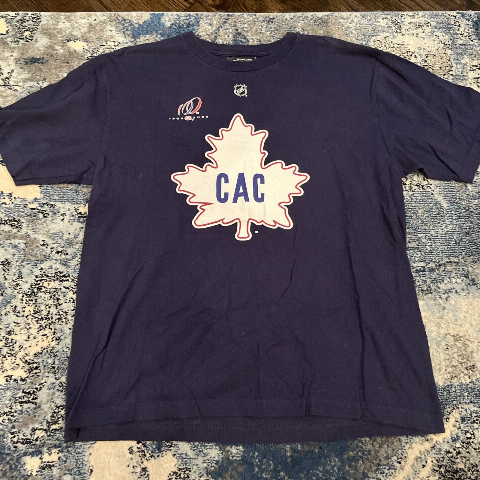 Montreal Canadiens Centennial Kostitsyn #46 Reebok Jersey T-shirt Size L Navy