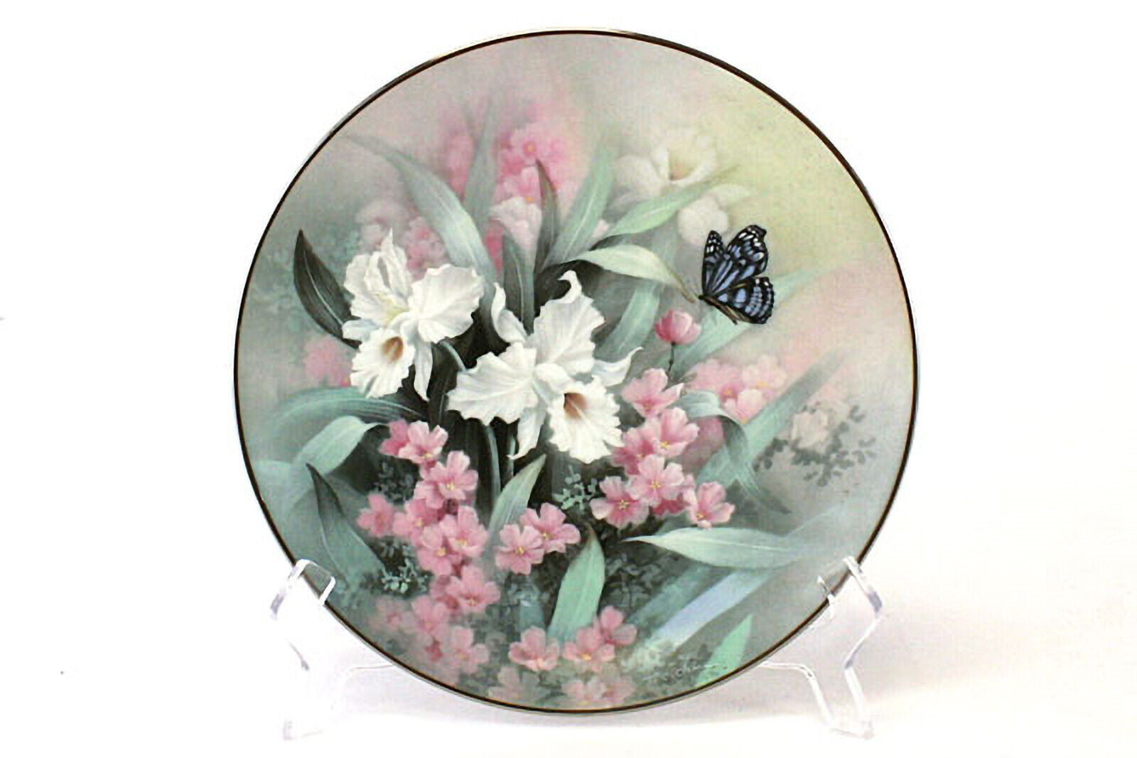 Knowles Sapphire Wings Plate First Issue In Jewels Of The Flowers Tan Chun Chiu