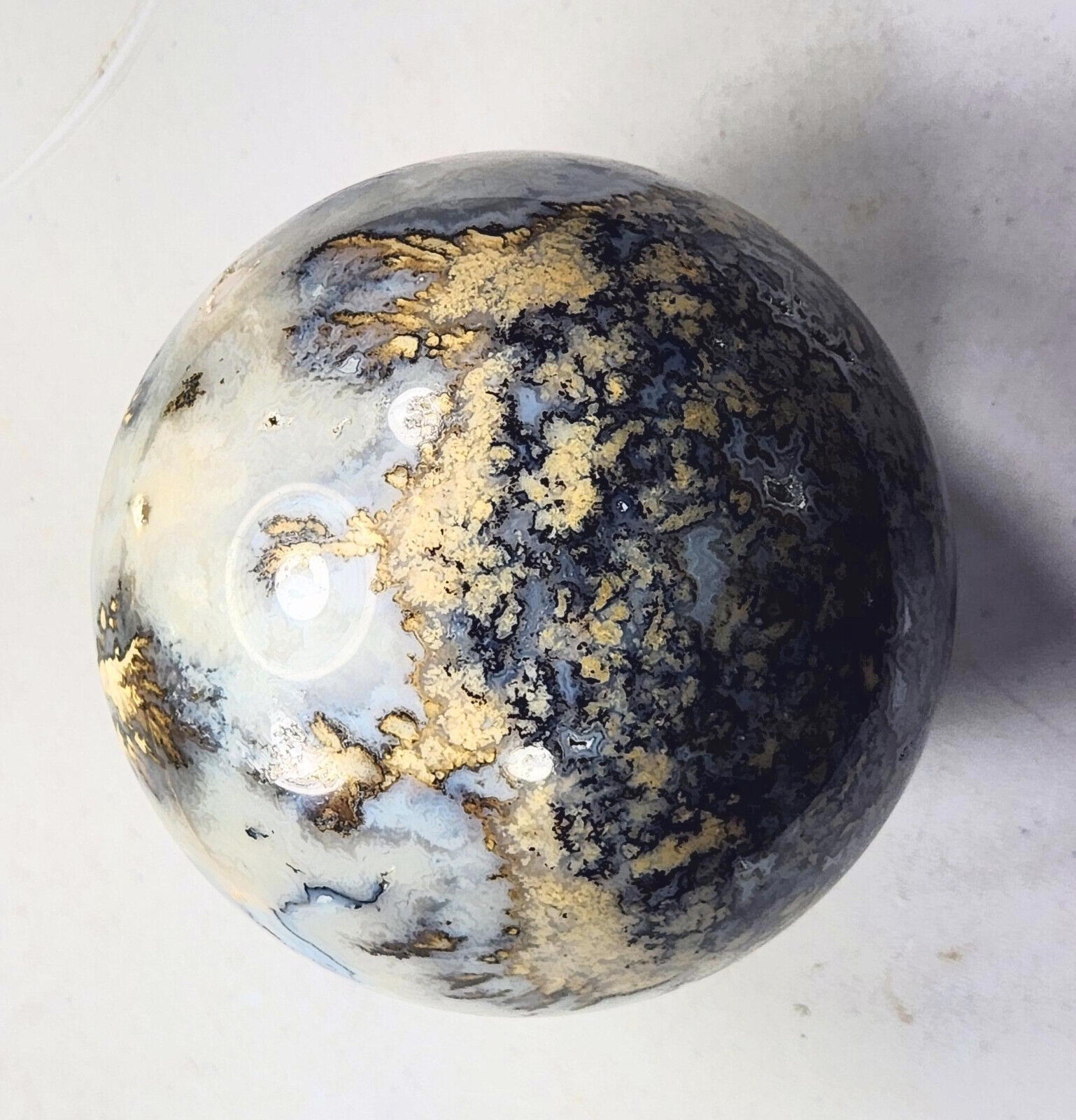 Graveyard Point Plume Agate 111mm Large Sphere for Interior Decor Home Gift 6115