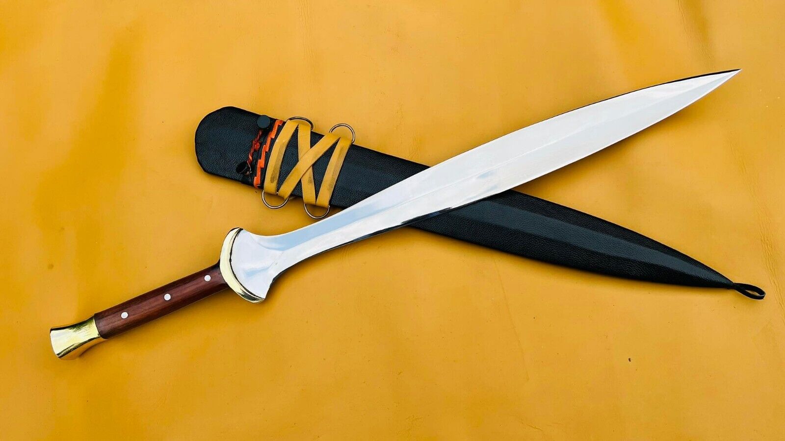 EGKH-22 inches Hand forged Blade Greek Xiphos Sword- Replica Sword- Leaf spring 