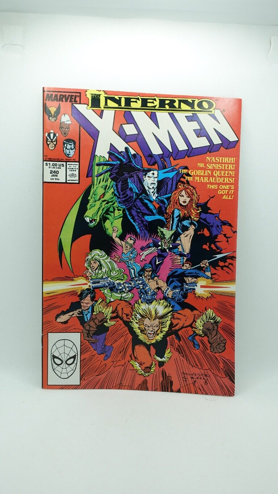 Uncanny X-Men #240-243 Claremont Inferno KEY 1st App Marvel Comics Book Lot