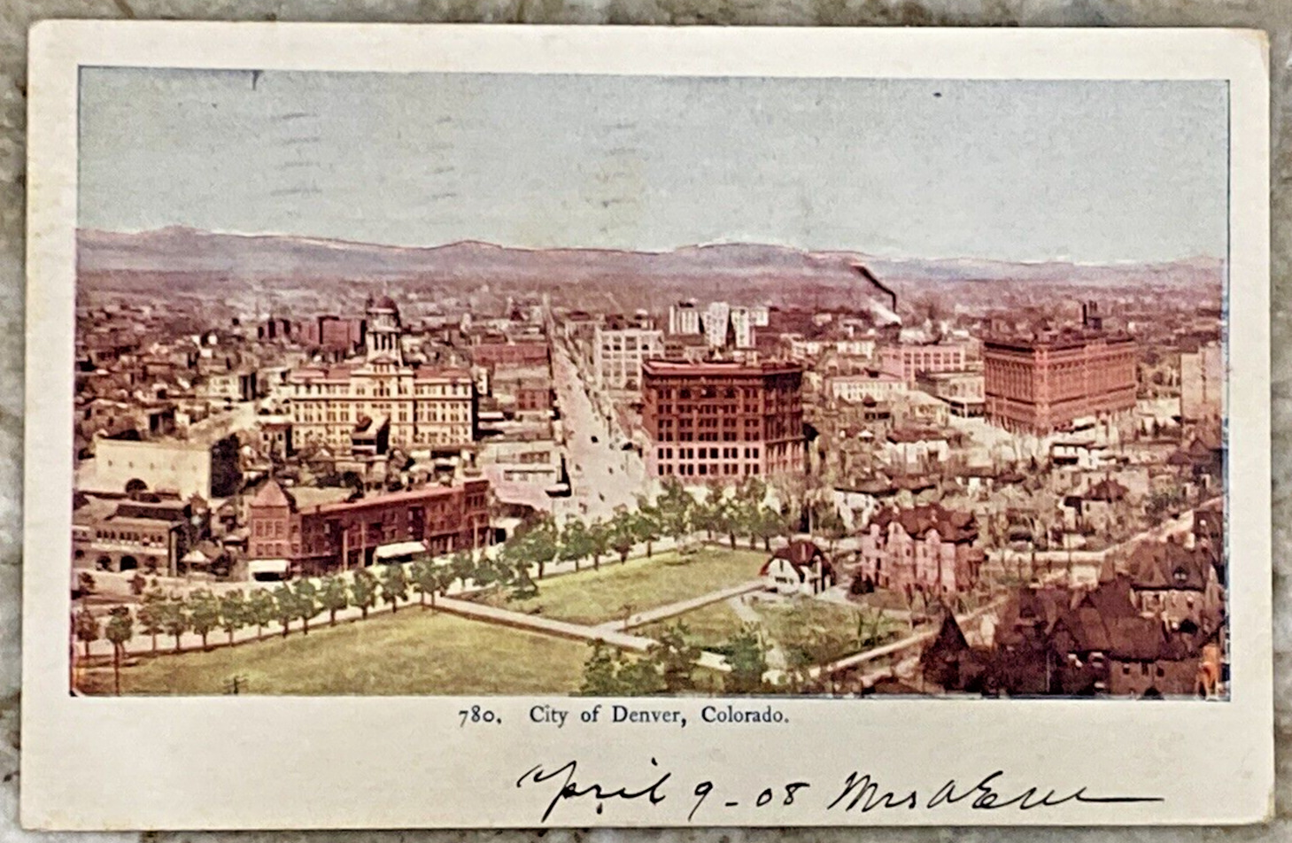 City of Denver Colorado City View 1908 UDB Postcard 3377
