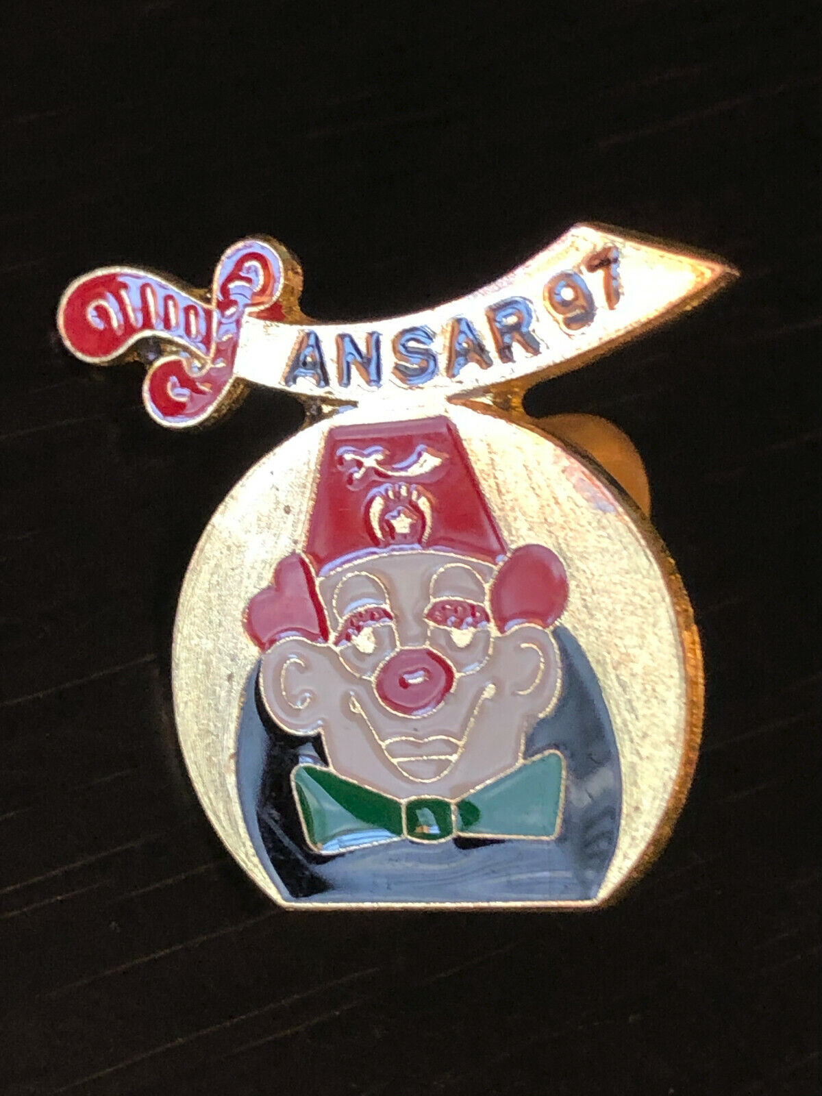 Vintage Collectible Ansar 97 Shriners Metal Colorful Pin Back Lapel Pin Hat Pin