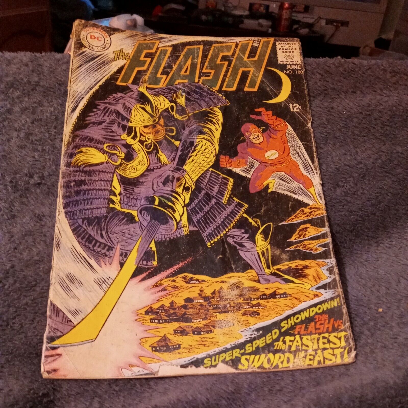 The Flash 180 1st APPEARANCE BARON KATANA & SAMUROIDS  1968 silver age DC Comic
