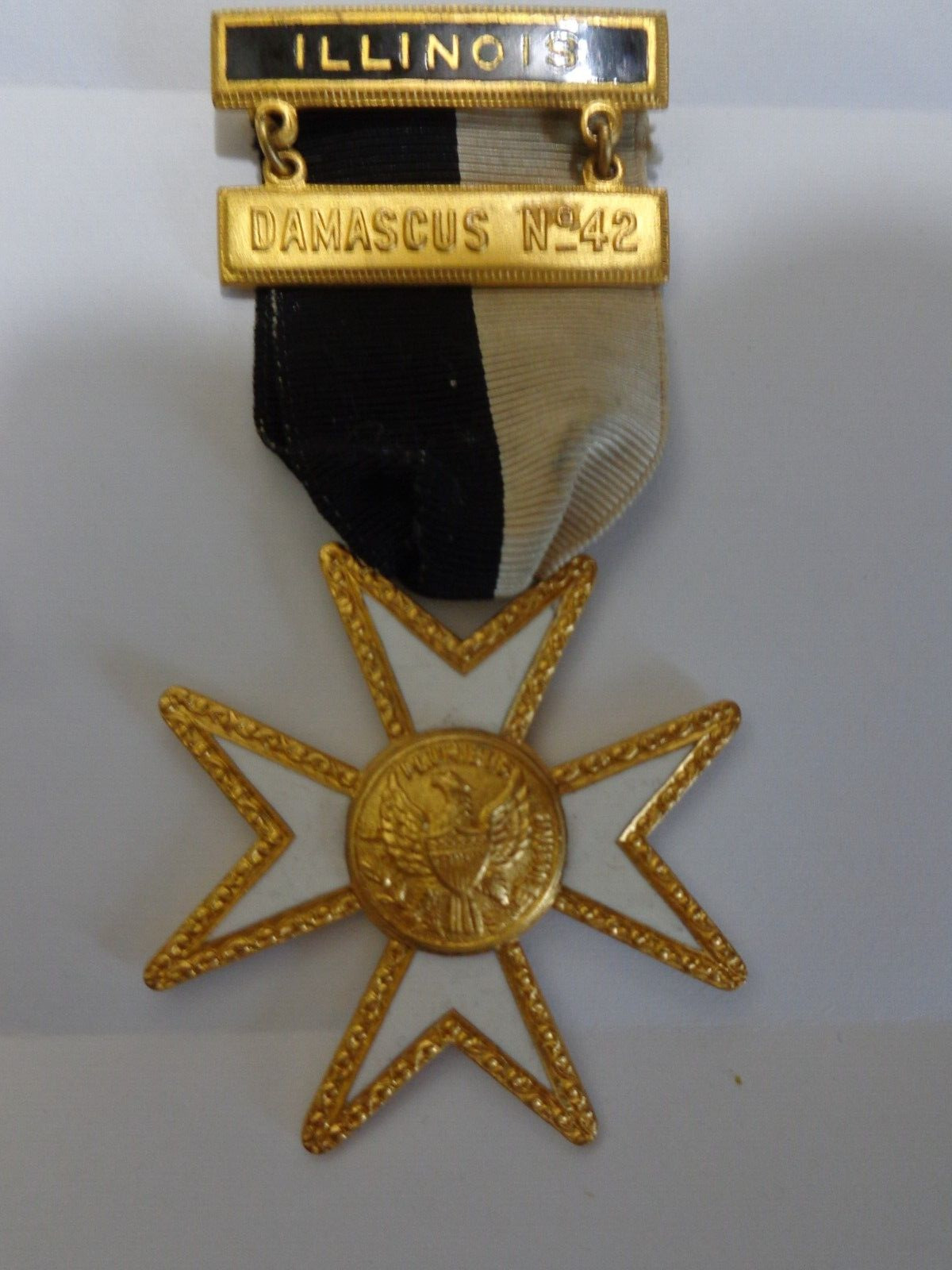 Damascus Commandery 42 Knights Templar Illinois Order of Malta Medal Cross