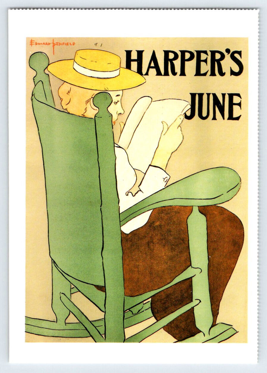June 1899 Harper\'s Magazine Edward Penfield Reprint Postcard BRL18