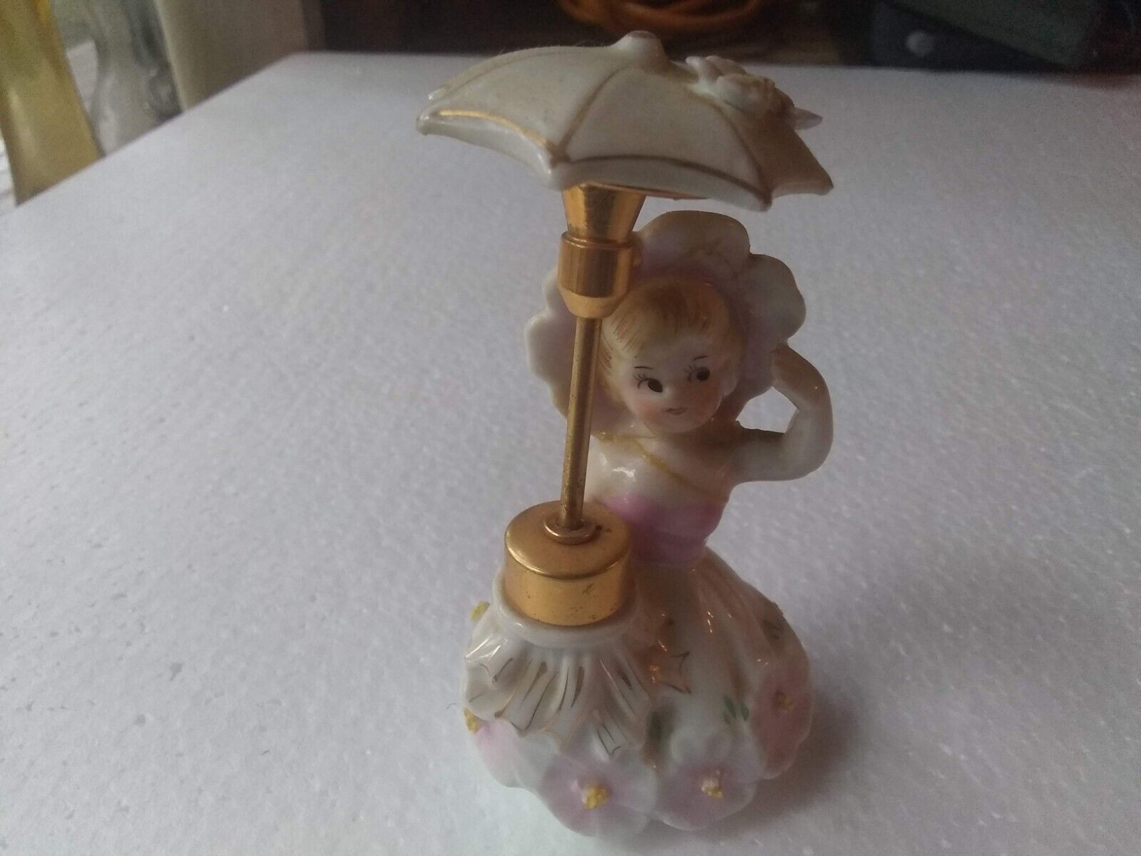 Vintage Dev Perfume Bottle-Girl with Umbrella