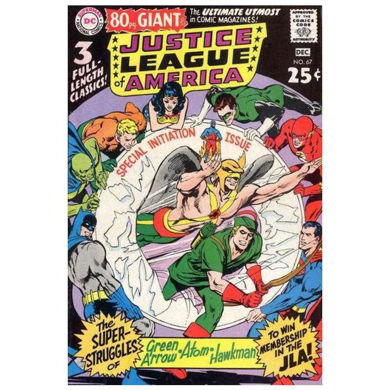 Justice League of America (1960 series) #67 in VG minus condition. DC comics [k}