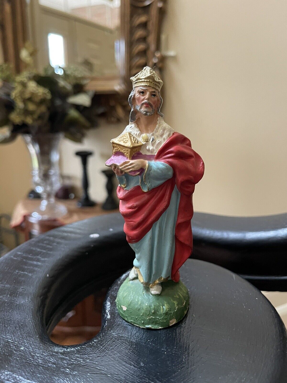 Vintage Nativity WISE Man Paper Mache 5.25” T ITALY