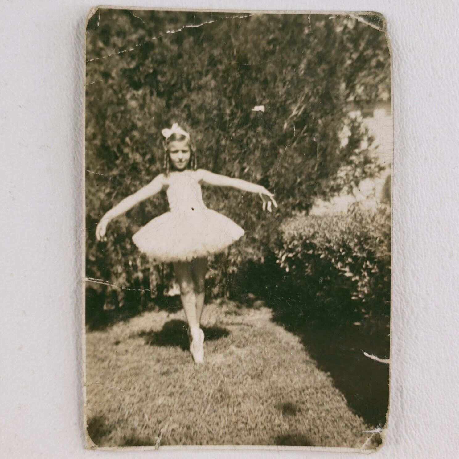 Kansas City Ballerina Girl Photo 1930s Vintage Original Child Ballet Dance A1228