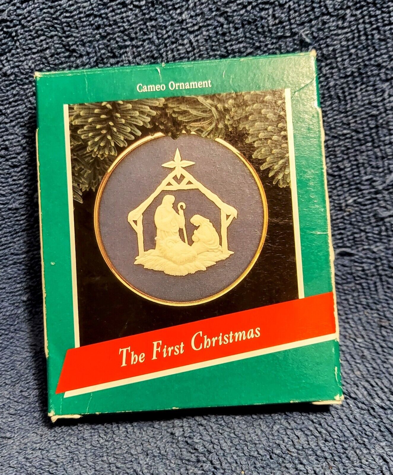  1989 The First Christmas Cameo Hallmark Keepsake Ornament Nativity in Box