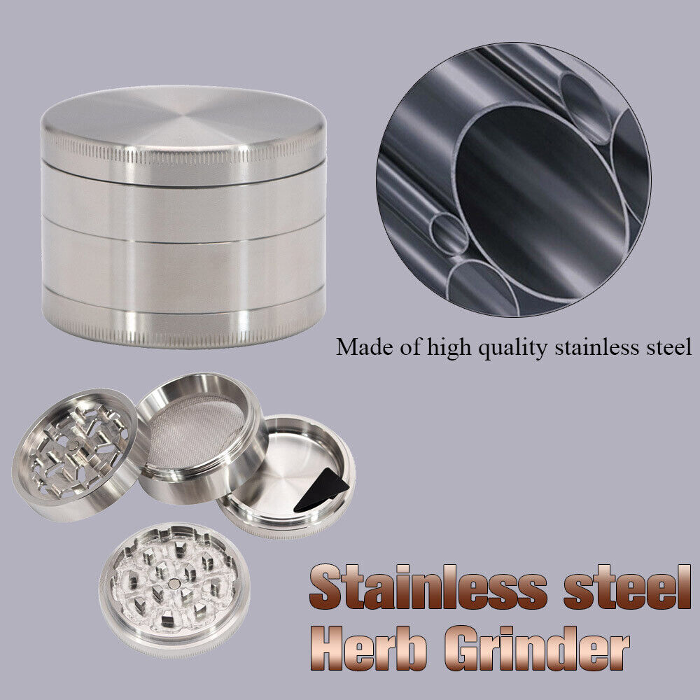 HONEYPUFF 54MM 4 Layers Stainless Steel Tobacco Grinder Premium Limited Smoking