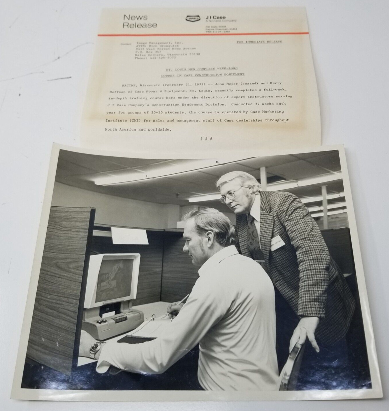 Case Construction Equipment Photo 1979 Computer Sales Training Dealership