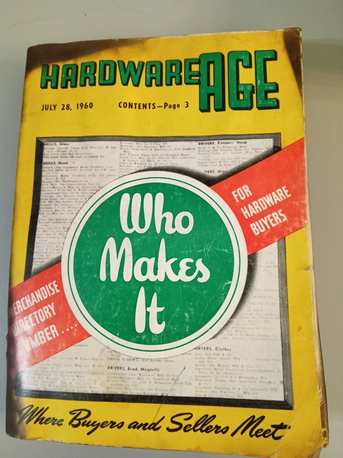 Vintage 1960 HARDWARE AGE - WHO MAKES IT Wholesale Directory