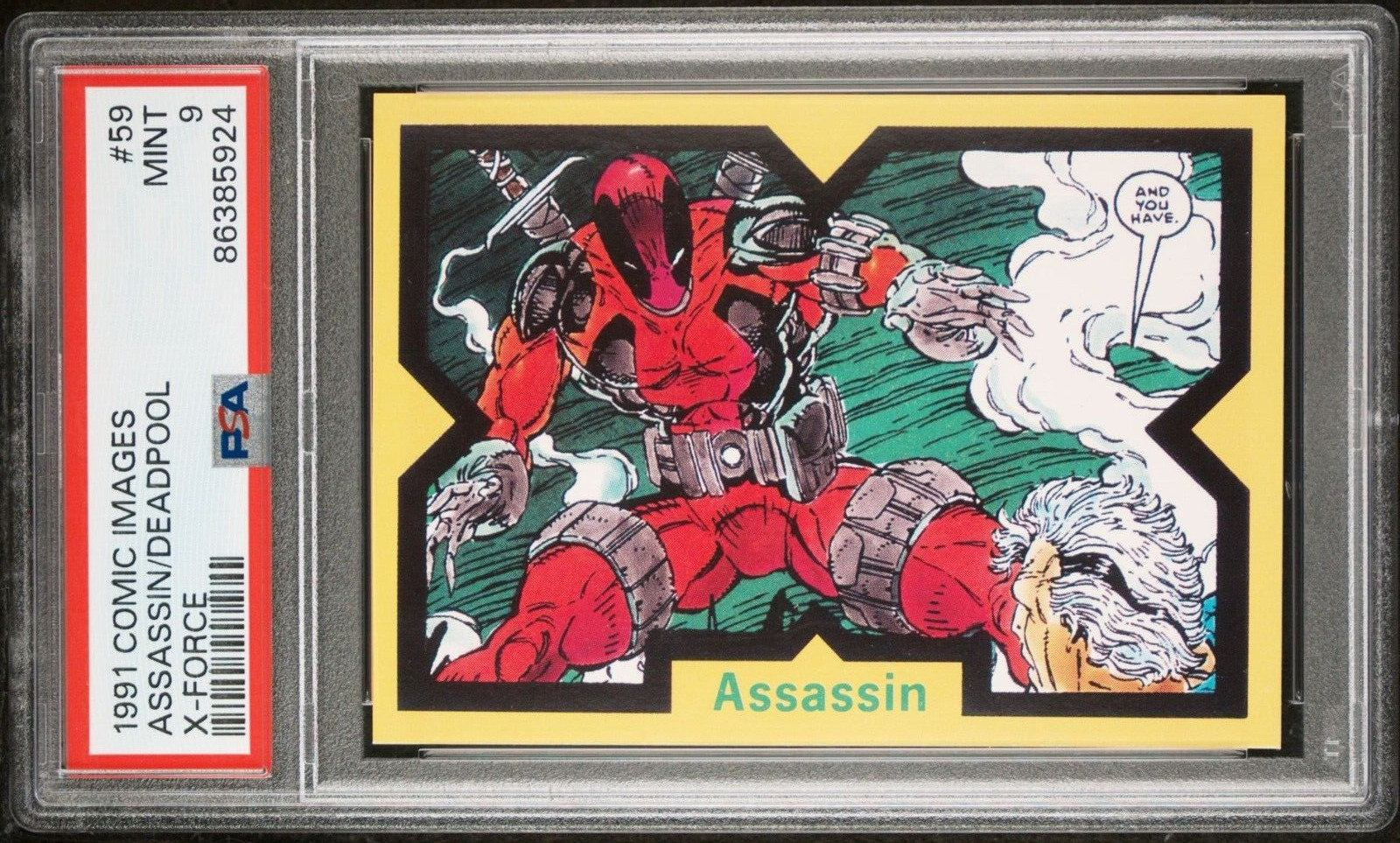 1991 Comic Images X-Force #59 Deadpool Assassin PSA 9