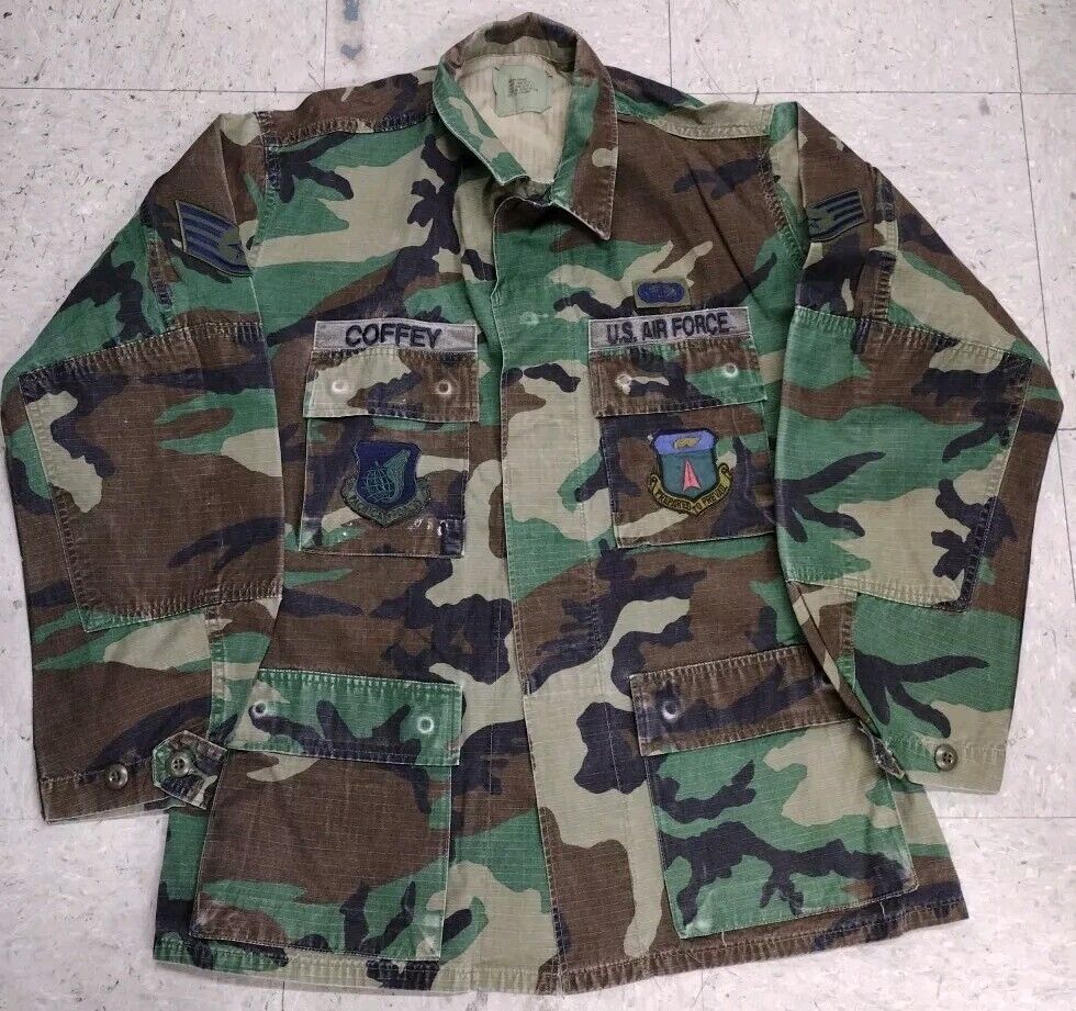  PACIFIC AIR FORCE PREPARED TO PREVAIL COFFEY Woodland Shirt Medium Regular